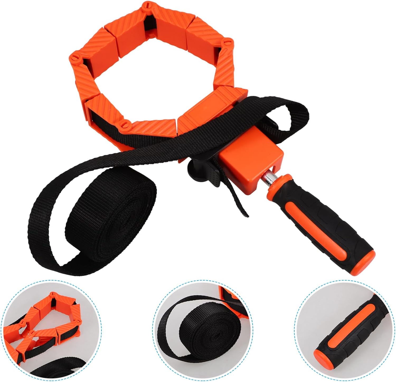 Gatuida Woodworking Strap Clamps Ratchet Band Clamp for Crafts Nylon Binding Clip