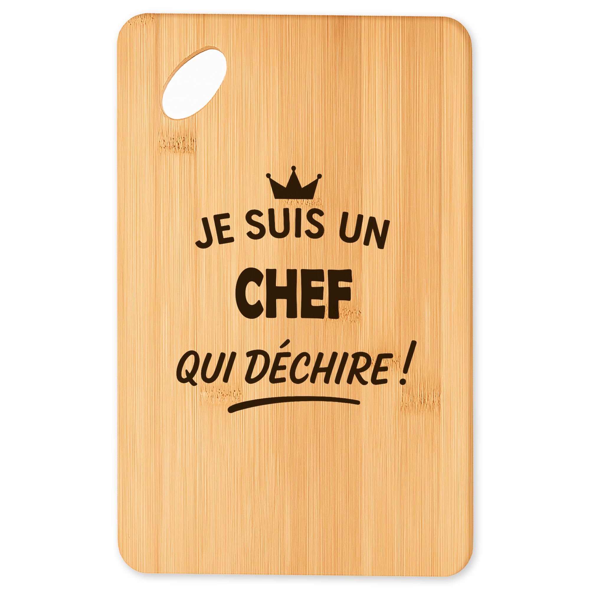 Planche à découper Chef qui déchire 2, le cadeau original de cuisine