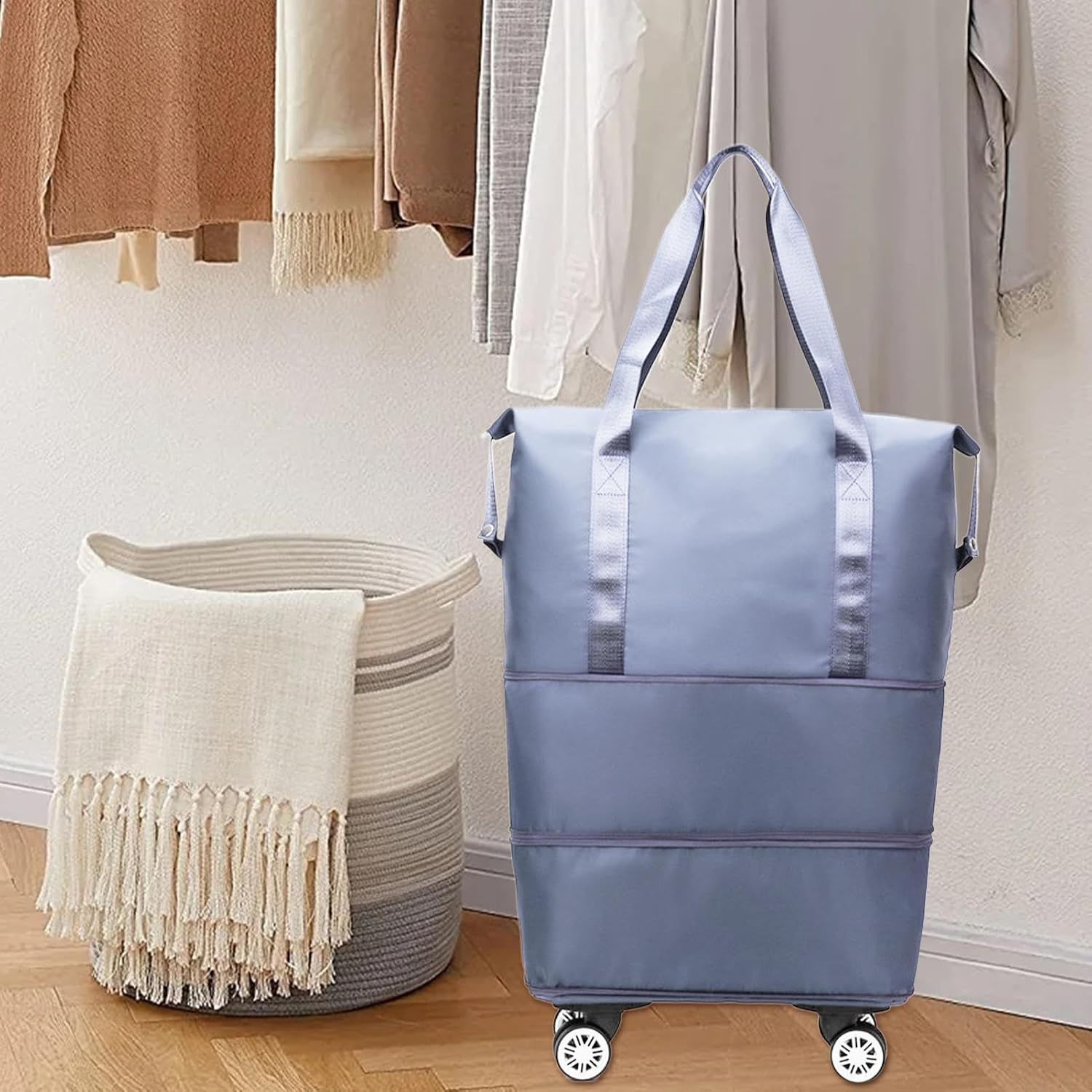 キャスター付きトラベルバッグ | ローリングハンドバッグ アンダーシートラゲッジ | ジムでのショッピングや発掘、週末、休暇に, ブ