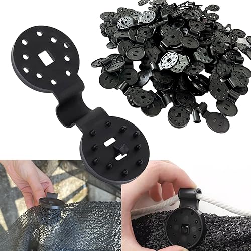 Agarre de bloqueo resistente para tela de sombra, clip fijo para tela de sombra, clips redondos de plástico negro, clips para sombras, agarre de disponible en Yaxa Colombia