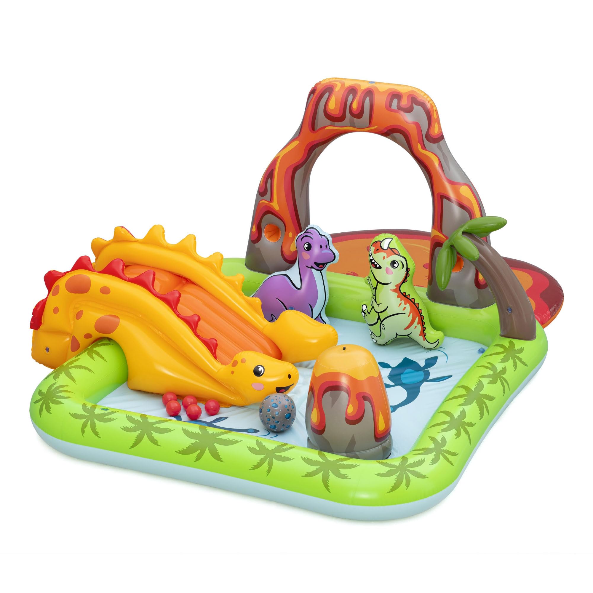 Bestway Parque Infantil acuático y Piscina Infantil Inflable Volcano Springs para niños 2,62 m x 1,88 m x 1,02 m