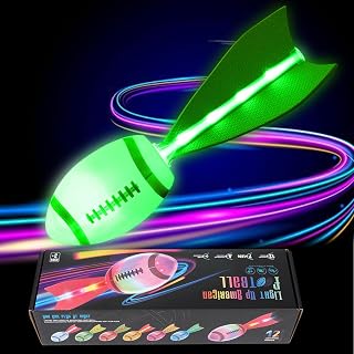 Glow in The Dark Football – Light Up Foam Football for Boys Ages 3+, Outdoor Sports Toy for Camping, Beach Games, Birthday Gift