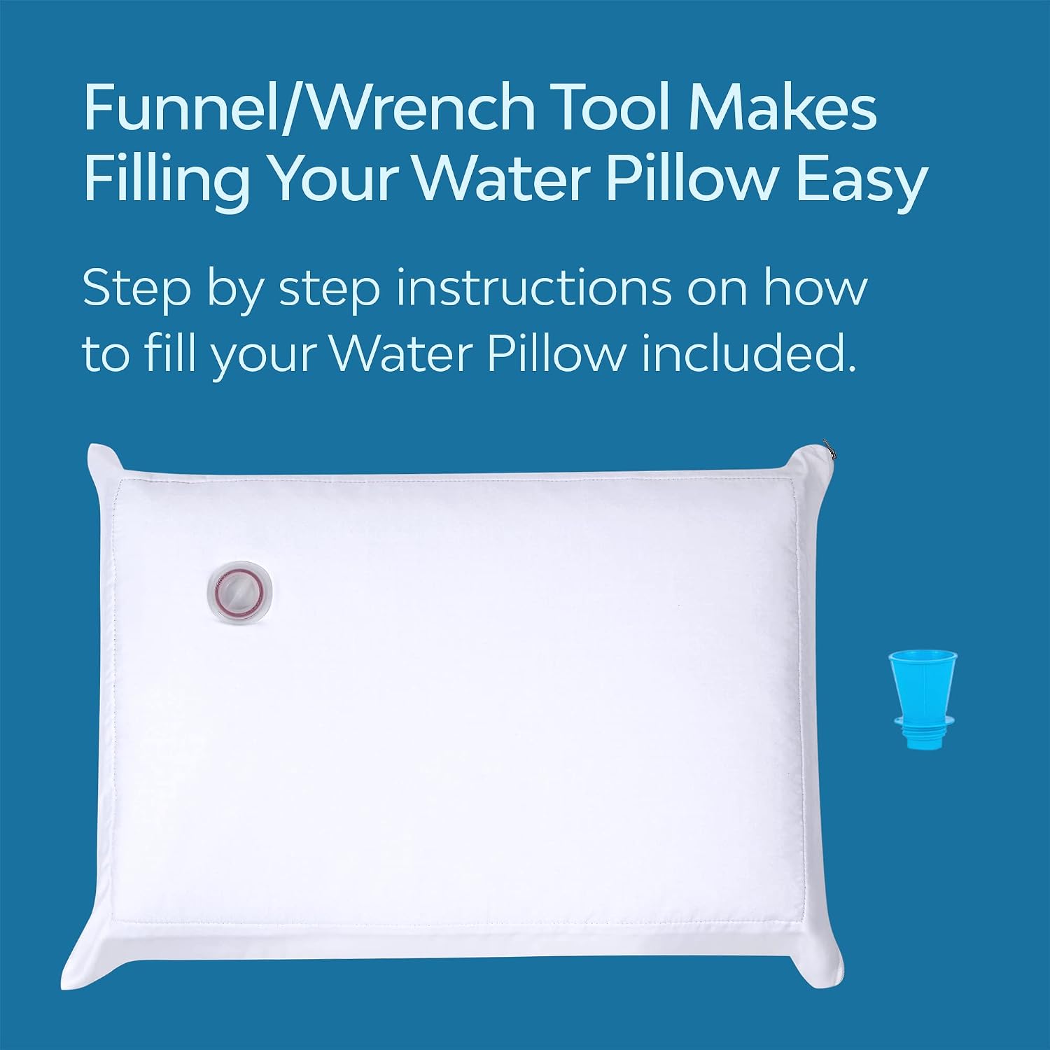 Mediflow Water Pillow Memory Foam re-Invented with Waterbase Technology - Clinically Proven to Reduce Neck Pain & Improve Sleep Quality. (Twin Pack)
