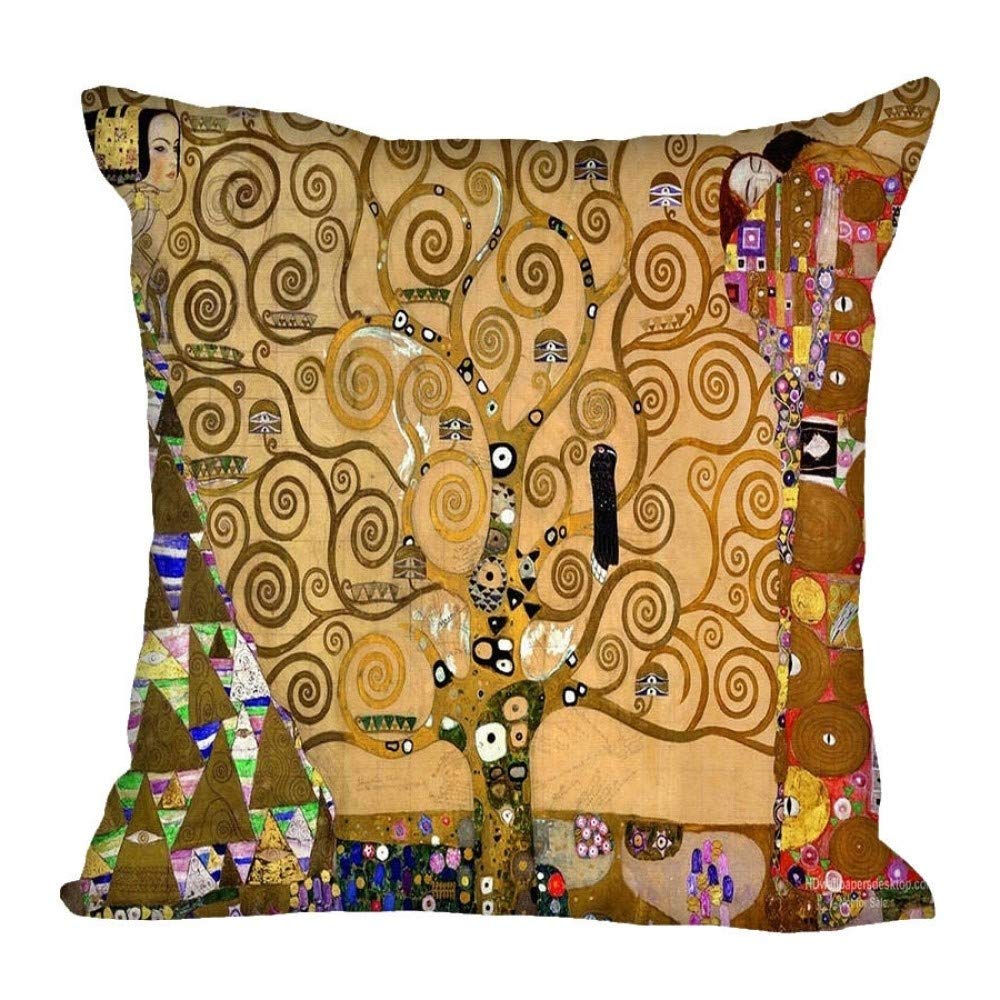 Kashmir design Klimt avorio copertura del cuscino uccelli albero