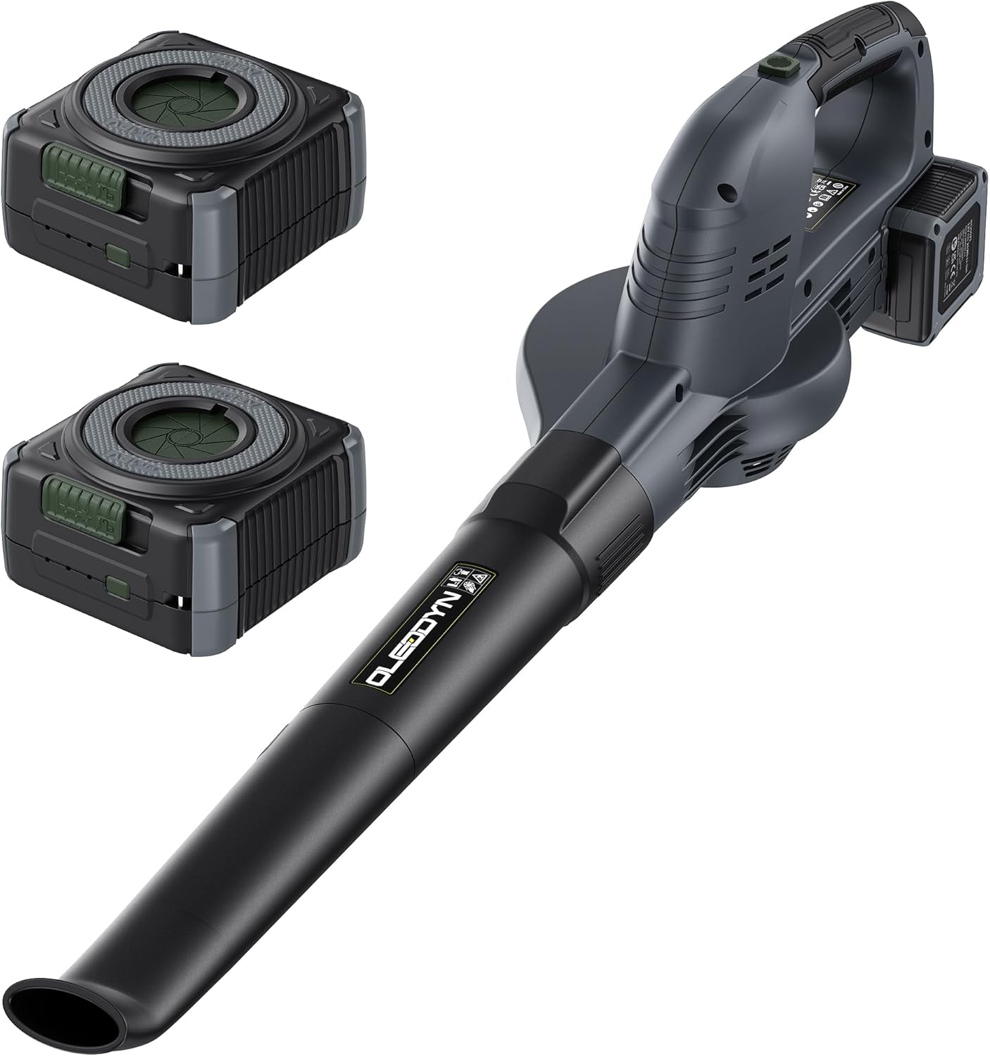 Battery Leaf Blower 550 CFM 240 MPH, Electric Leaf Blower Cordless with 2X 6000mAh Battery, Lightweight, High Power, Portability, Lawn Blower for Gardeners of All Abilities