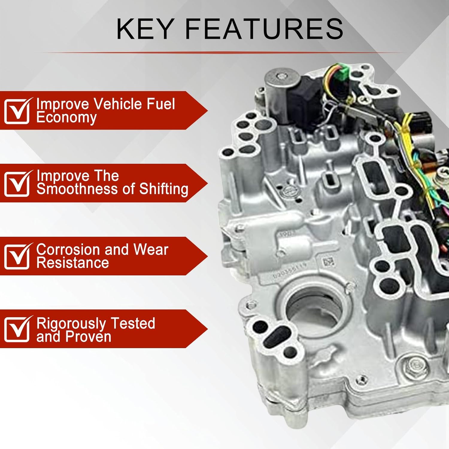 JF015E RE0F11A Transmission Valve Body with Solenoids, CVT Valve Body Transmission Fits for Nissan Sentra Note Versa Chevrolet Suzuki Automotive Replacement Part OE#RE0F11A JF015E