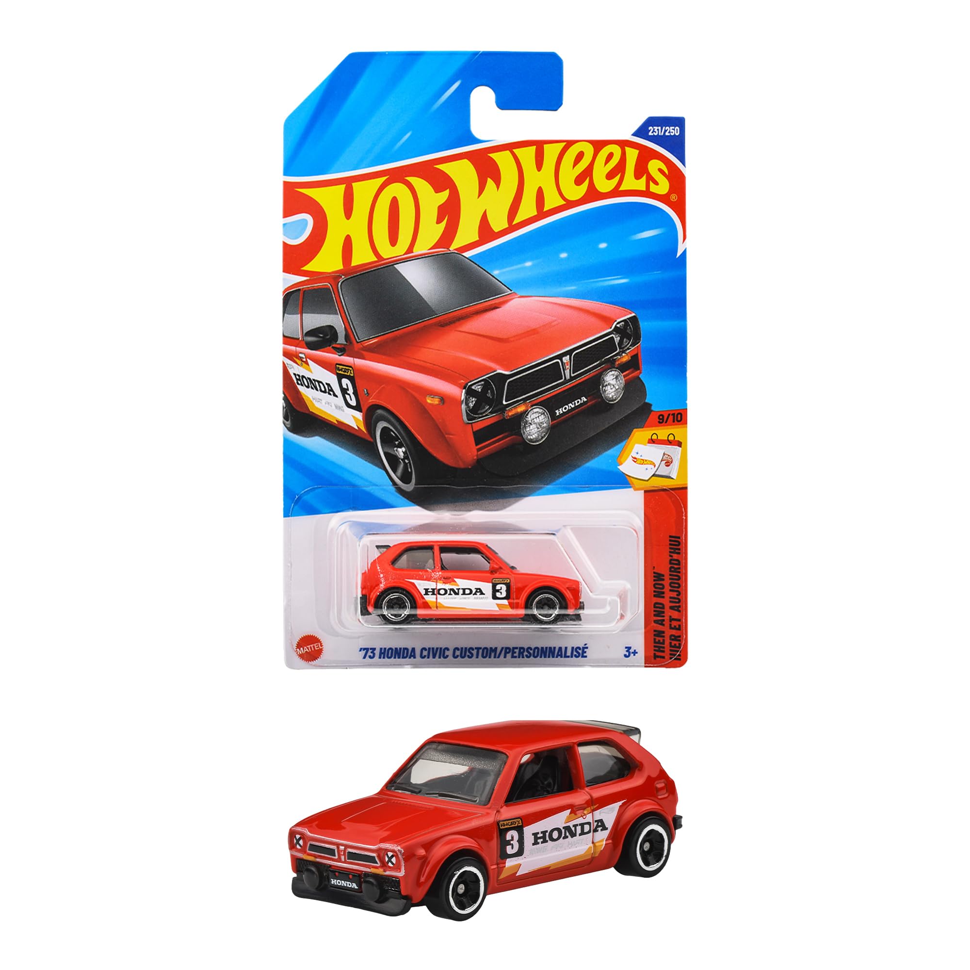 ホットウィール スーパートレジャー 73 ホンダ シビック。 Машинка Базова Hot Wheels 73' Honda Civic Custom Super Treasure