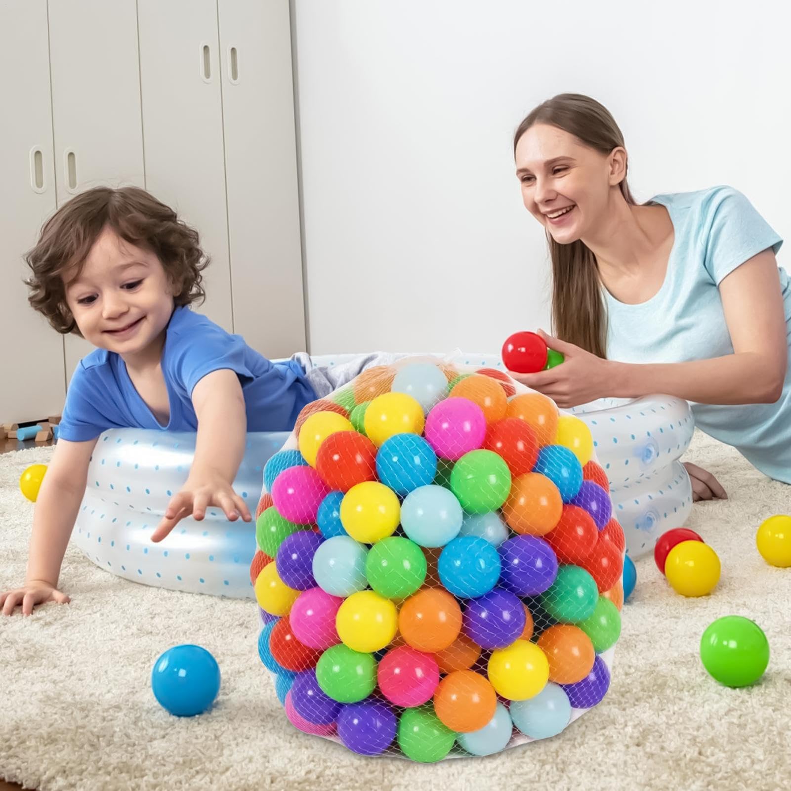 Pelotas para Piscina de Bolas Infantiles Agarre Sensorial Niños Niñas