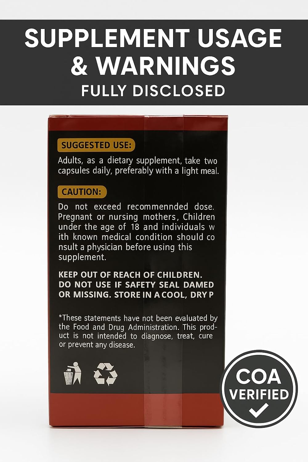 Testosterone Booster for Men, Horny Goat Weed, Tongkat Ali and Saw Palmetto, 60 Capsules - Image 2