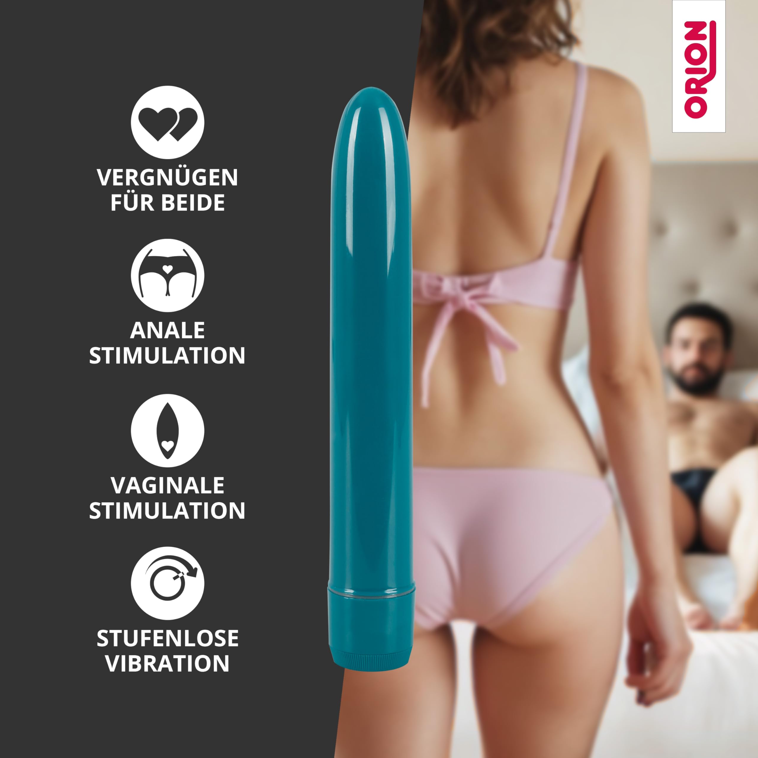 ORION Vibrator dnn  batteriebetriebener Massagestab mit stufenloser  MultispeedVibration & Drehregler, Vibrator fr Frauen, Vagina &  AnalStimulator fr Frauen & Mnner, trkis : Amazon.de: Drogerie &  Krperpflege
