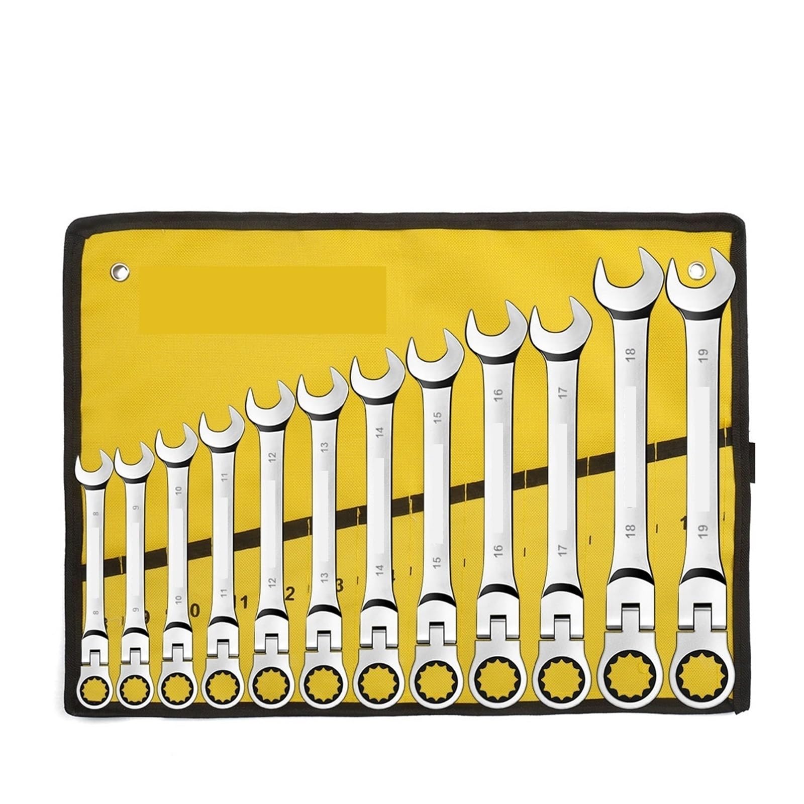 OLAQWENB Ratcheting Wrench Set,Combination Spanner kit, Hand Tools Socket Key Ratchet Set(12pcs)