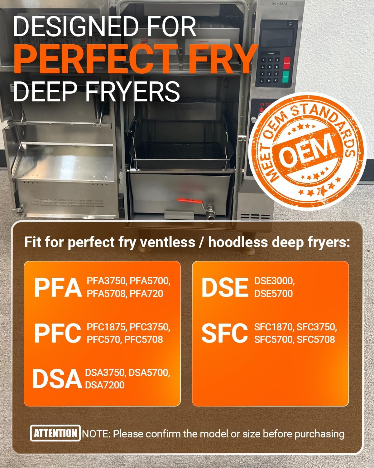 Replacement for Perfect Fry Filter 83543, 2FK001 2-Stage Air Filter Fit for Ventless/Hoodless Commercial Perfect Fry Deep Fryers Includes 2FR00801 Hepa and 2FV803 83544 Carbon Air Cartridge Set image 2
