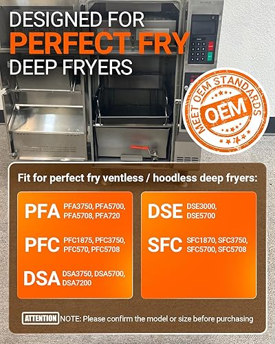 Miniatura 2 de Repuesto para filtro perfecto para freír 83543, 2FK001 Filtro de aire de 2 etapas apto para freidoras comerciales sin ventilaciónsin capucha Incluye