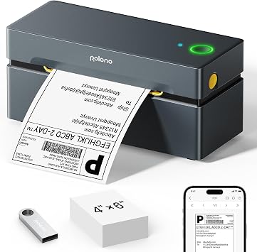 POLONO Bluetooth Thermal Shipping Printer