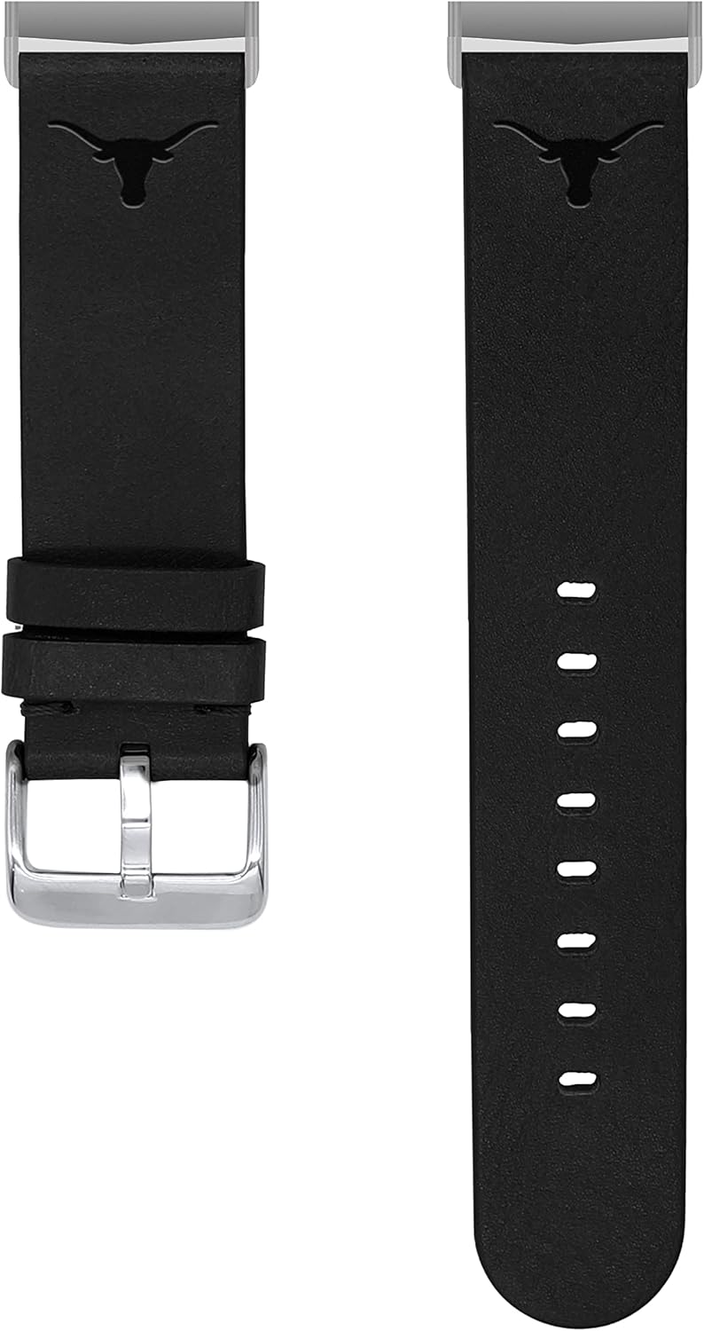 Affinity Bands Texas Longhorns Leather Watch Band Compatible with Fitbit Versa 3 and Sense