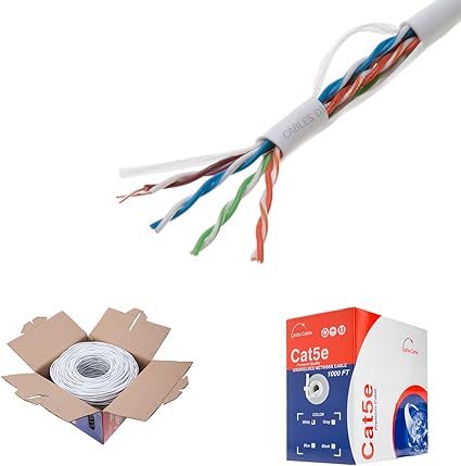 Amazon Com 1000ft Cat5e White Solid 24awg Cable Utp Cat5 Bulk Network Wire Unshielded Utp White Electronics Amazon Com 1000ft Cat5e White Solid 24awg Cable Utp Cat5 Bulk Network Wire Unshielded Utp White Electronics