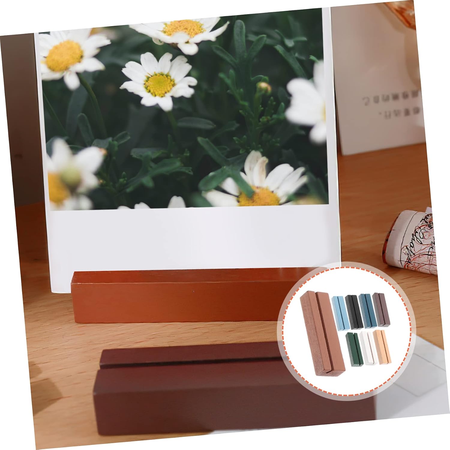 Hemobllo 16pcs Wooden Memo Clips Design Photo Holders for Notes and Pictures Creative Tabletop Stands for Home Decoration and Crafts