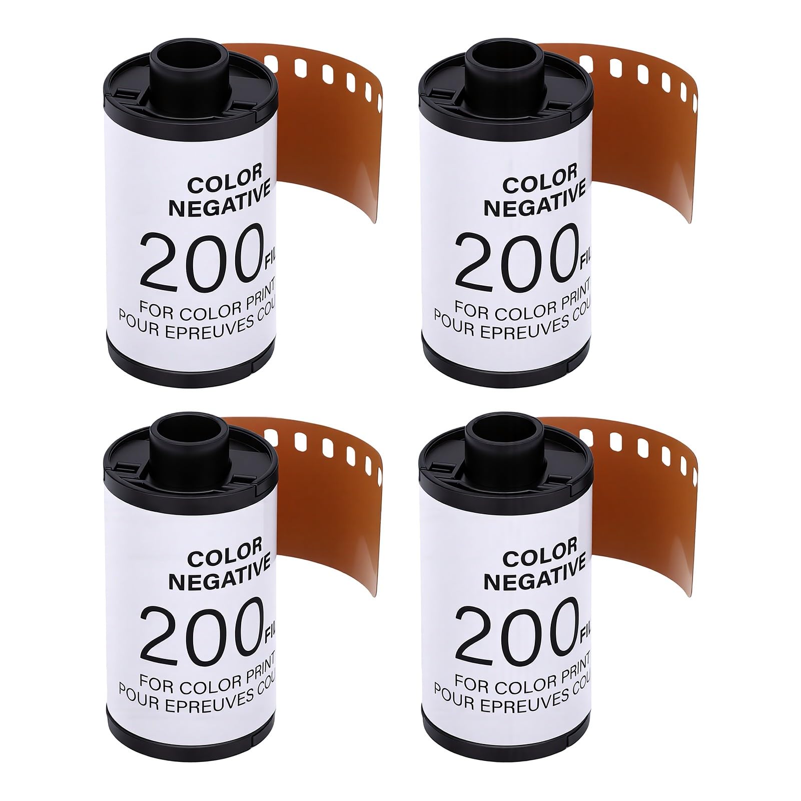 Denash 4 szt. Kolorowa Folia 35 Mm ISO200 C41 Kamera Kolorowa Rolka Filmu | Zrównoważona jakość Ekspozycji, Obsługa Uniwersalnych Formatów, łatwe Przetwarzanie C41 do Portretowej Fotografii