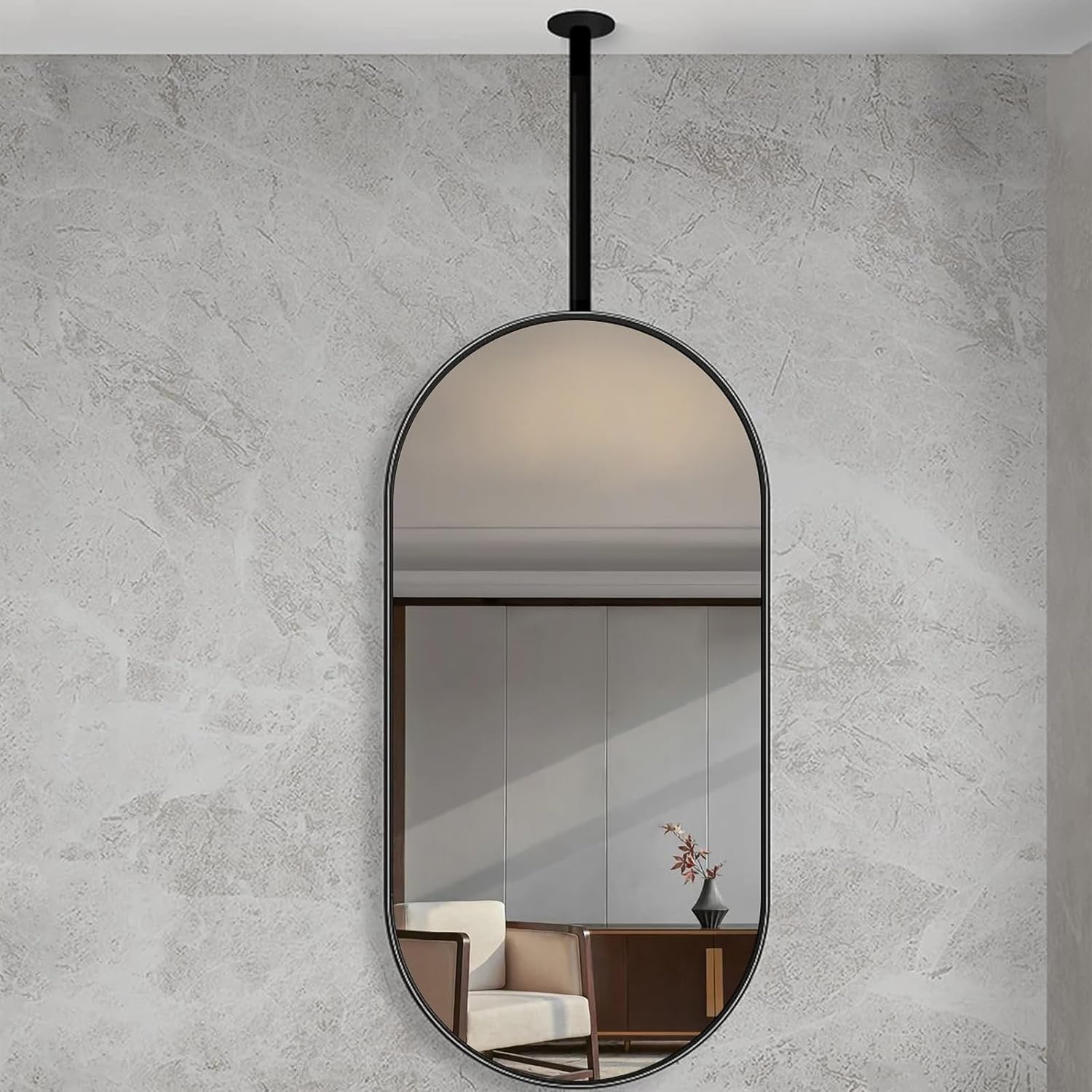 信栄物産 半球ミラー天井吊り下げチェーンタイプ R-70T 1台（直送品） - アスクル 天井取り付け吊り下げミラー 天井吊り下げミラー 天井マウント  浴室壁装飾ミラー 大きなコーナーミラー 浴室 玄関 寝室 洗面化粧台用