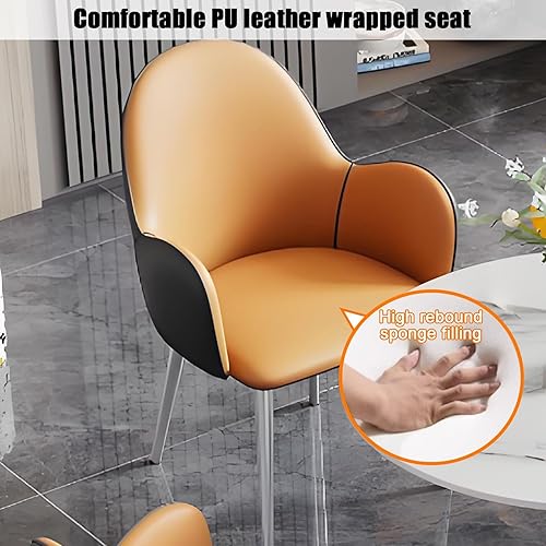 Miniatura 6 de YVYKFZD Juego de mesa de comedor de cocina de 5 piezas, juego de mesa y silla de oficina, sala de recepción, mesa de conferencias redonda simple,