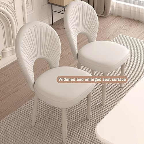 Miniatura 6 de Upholstered Kitchen Chairs Set, Dining Room Chair with Leather Cushion Seat, Lobby Chair with Metal Leg for Kitchen Living Room