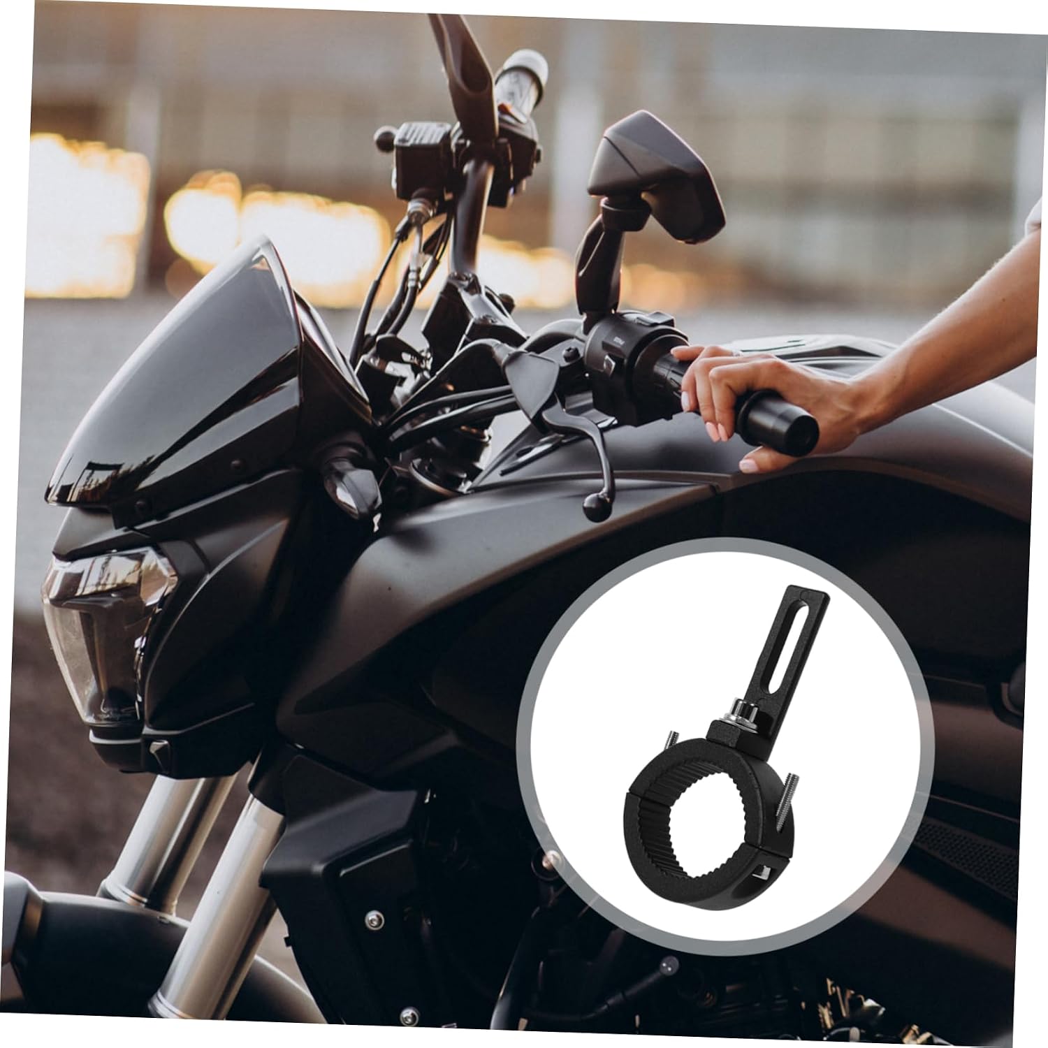 Motorcycle Headlight Bracket Clamp Sturdy Mount for Front Fork Lamp Design for Diameter Stylish and Reliable Motorcycle Lighting