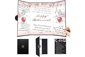 Retirement Decorations, Rose Gold Retirement Guest Book