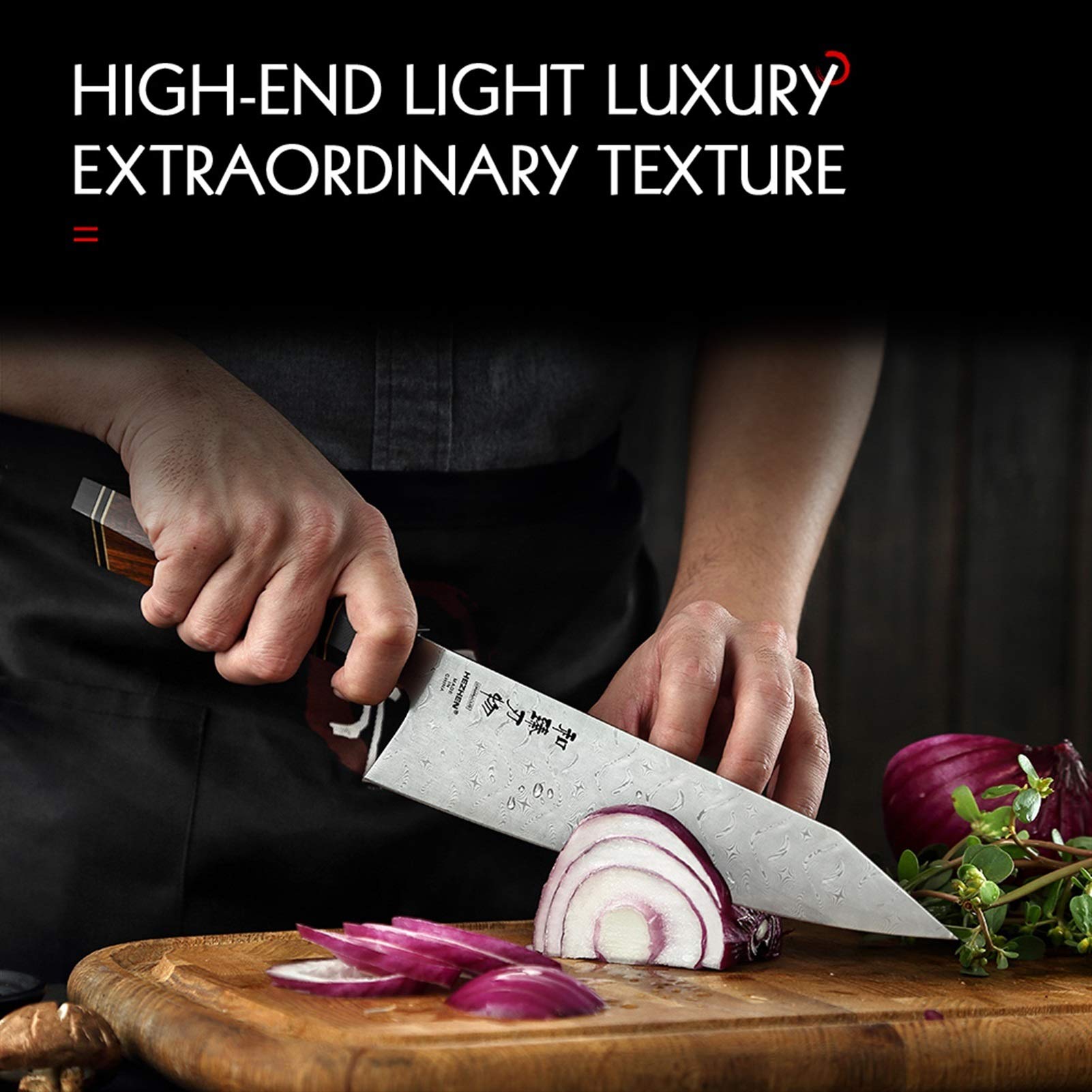 8.5 pollici Chef Knife 110 Strati Professional Damasco Super Steel Bella confezione regalo Cucina Cucina Coltelli da cucina Coltello da cucina