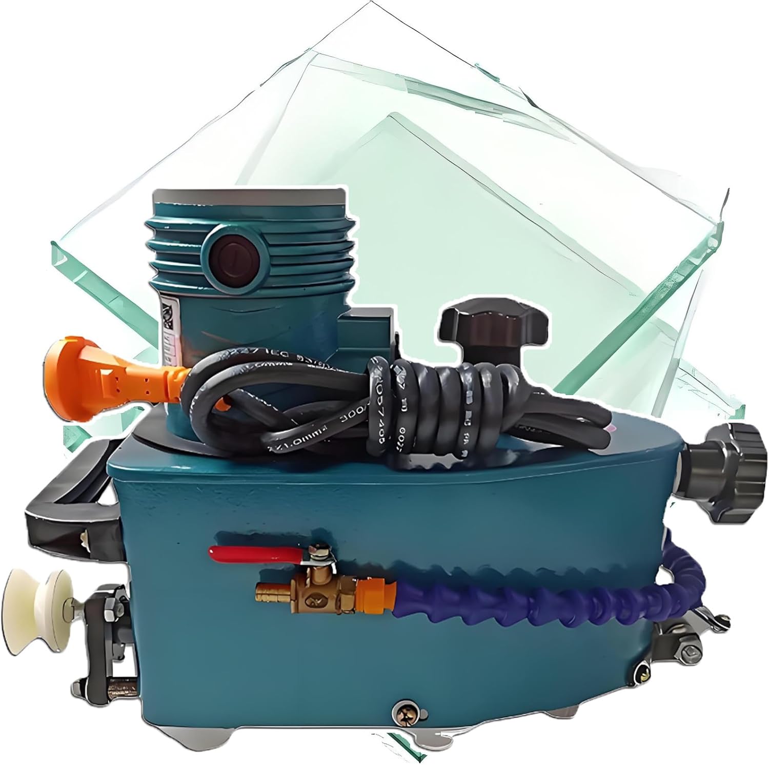 Portable Electric Small Glass Edging Machine,800w Glass Edger,Glass Edge Grinder,Straight Round Bevel Edge Grinder,Polish Edge Machine for Acrylic Marble Ceramic,AllMM