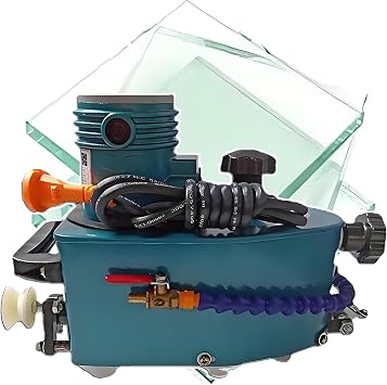 Portable Electric Small Glass Edging Machine,800w Glass Edger,Glass Edge Grinder,Straight Round Bevel Edge Grinder,Polish Edge Machine for Acrylic Marble Ceramic,6mm