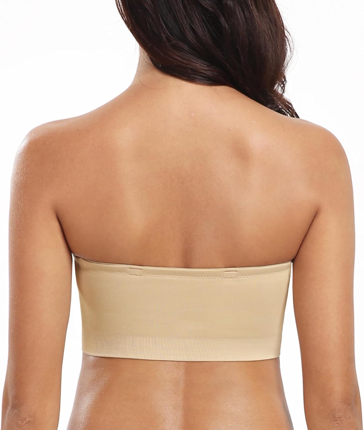 DotVol Women’s Wireless Strapless Bra with Non-Slip Silicone Multiway Seamless Bandeau Tube Top Bralette - Image 4