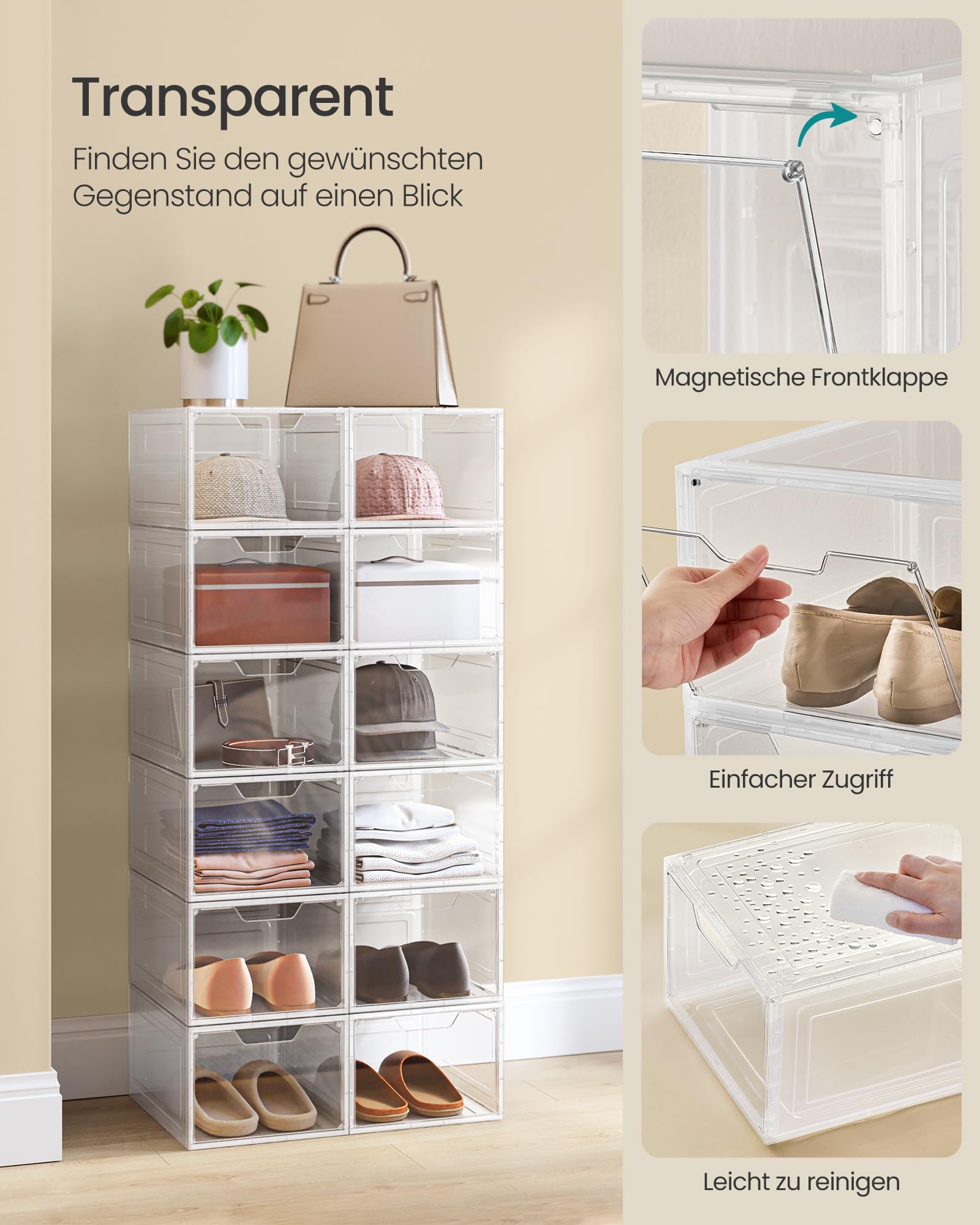 Lukeline Schuh-Aufbewahrungskorb – Stoffkorb Für Eingangsbereich, Platzsparend & Organisiert