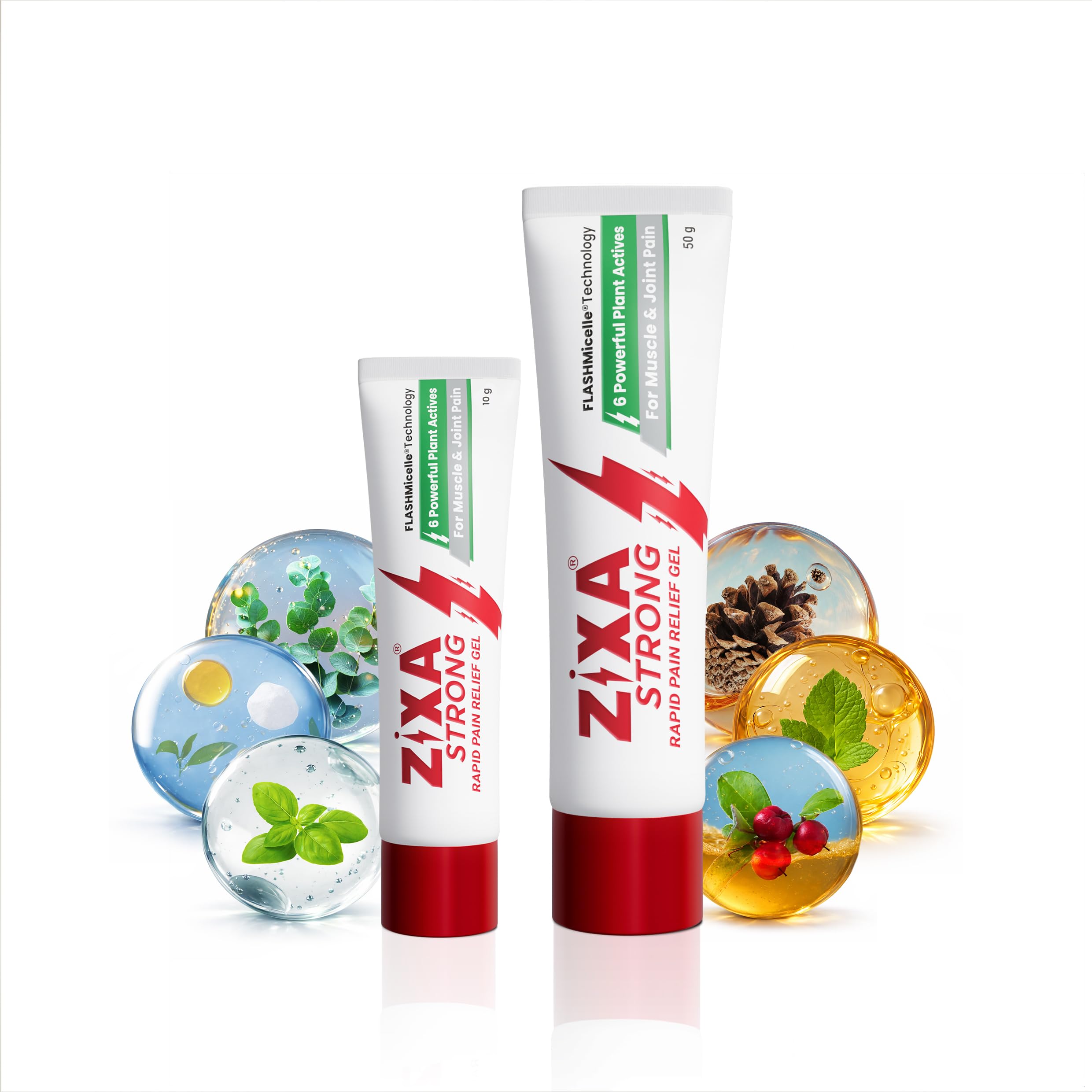 ZIXA Strong Rapid Pain Relief Gel for Muscle Pain, Knee Pain