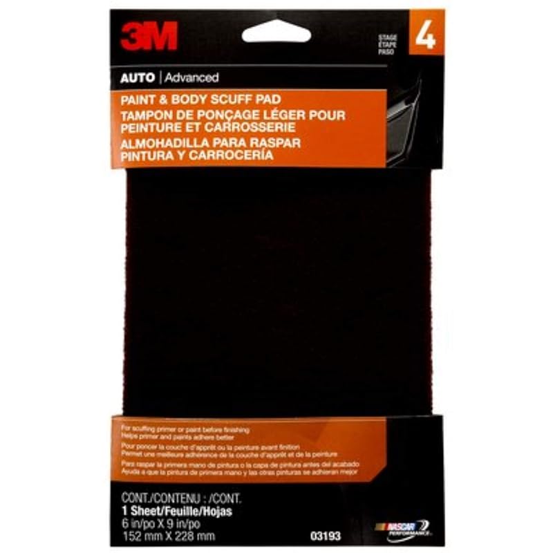 Esponja abrasiva para preparação de pintura 3M Paint & Body Scuff Pad 03193, grão fino, 1 unidade
