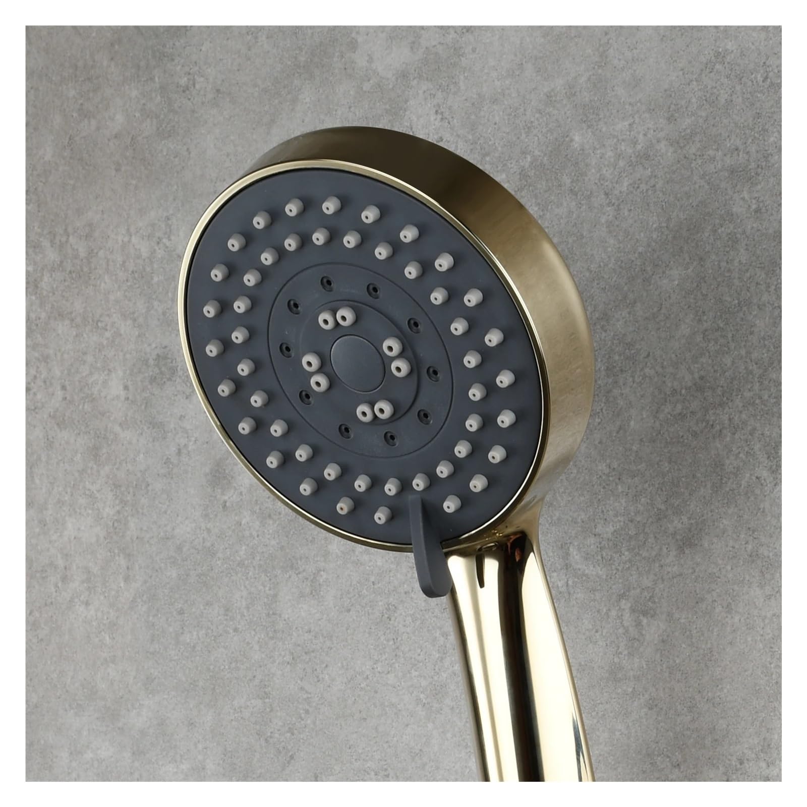 Pommeau de douche ABS à économie d'eau, pommeau de douche à main à 5 voies, pulvérisateur de douche à surpression for ensemble de douche de salle de bain(Zirconium gold)