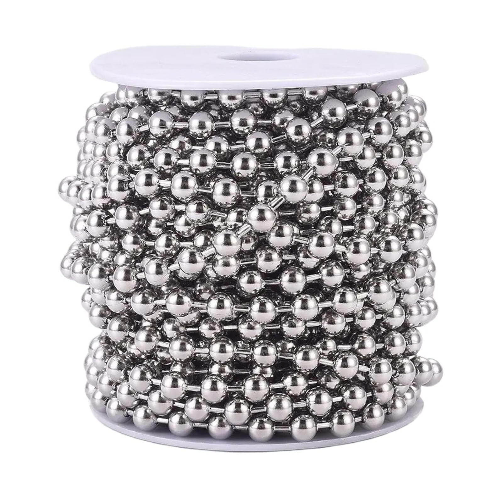 10 m/Rolle 1,5–10 mm Edelstahl-Perlen-Kugelketten for DIY-Schlüsselanhänger, Halskette, Schmuckherstellung, Zubehör Kugelkette(10mm)