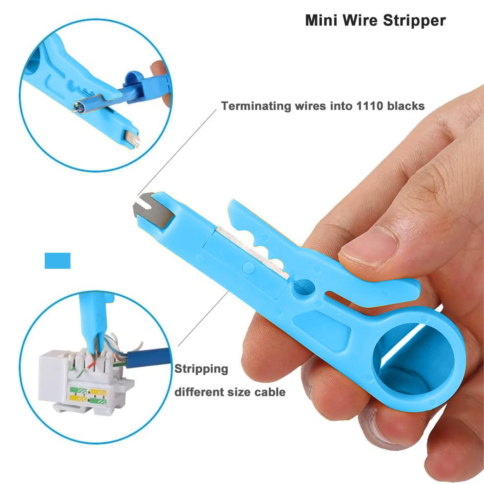 Kit d'outils de sertissage RJ45 Pass Thru Ethernet sertisseur câble réseau sertissage coupe dénudage outil avec testeur pour Cat5e Cat6 Cat6a 8P 6P