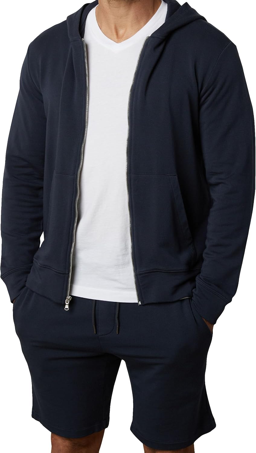 Velvet by Graham & Spencer Men's Rodan Luxe Fleece Zip Up Hoodie, Belize