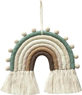 Regenbogen Wandbehang Kinderzimmer Handgewebte Makramee Regenbogen Wanddeko mit  — Empfehlung für Den Look shoppen