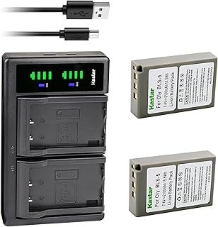 Kastar 2X BLS-5 PS-BLS5 BLS-50 Battery and LTD2 USB Charger Replacement for Olympus E-400, E-410, E-420, E-450, E-600, E-620, E-P1, E-P2, E-P3, E-PL1, E-PL1s, E-PL2, E-PL3, E-PL5, E-PL6, E-PL7, E-PL8