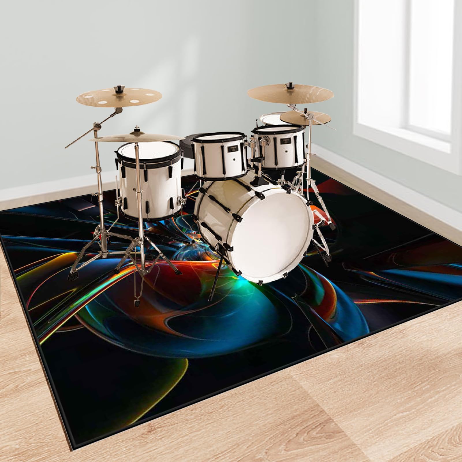 210 x 180 cm Alfombrilla para Batería Alfombra de Tambor Alfombra Bateria Electronica Alfombras Acusticas Alfombrillas Insonorizada Alfombras Drum para Instrumentos Musicales Antivibracion