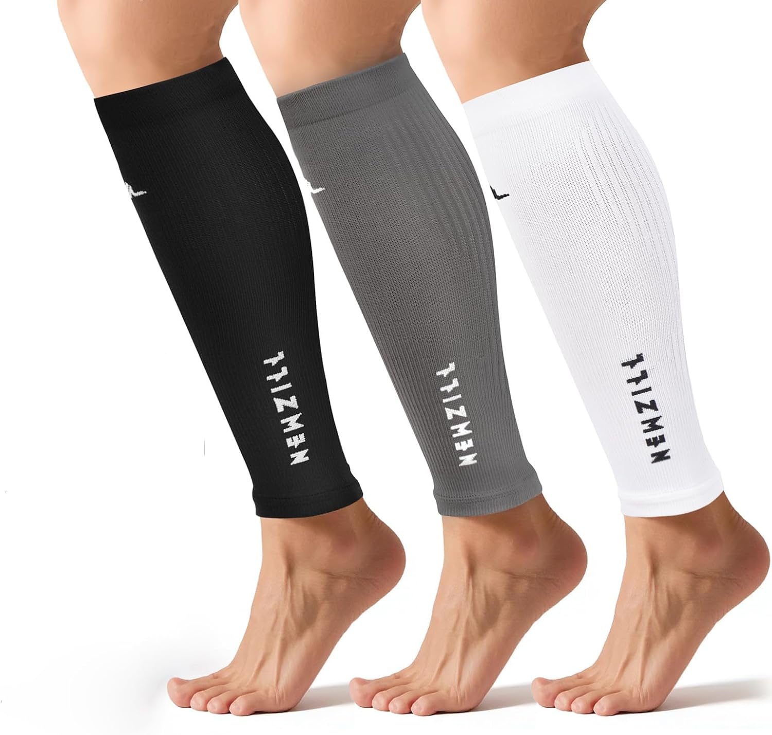 NEWZILL Compression Calf Sleeves (20-30mmHg) for Men & Women Perfect Option to Compression Socks for Running Travel Nursing