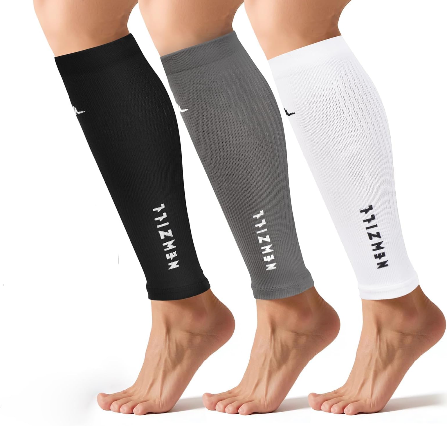NEWZILL Compression Calf Sleeves (20-30mmHg) for Men & Women - Perfect Option to Our Compression Socks - for Running, Shin Splint, Medical, Travel, Nursing