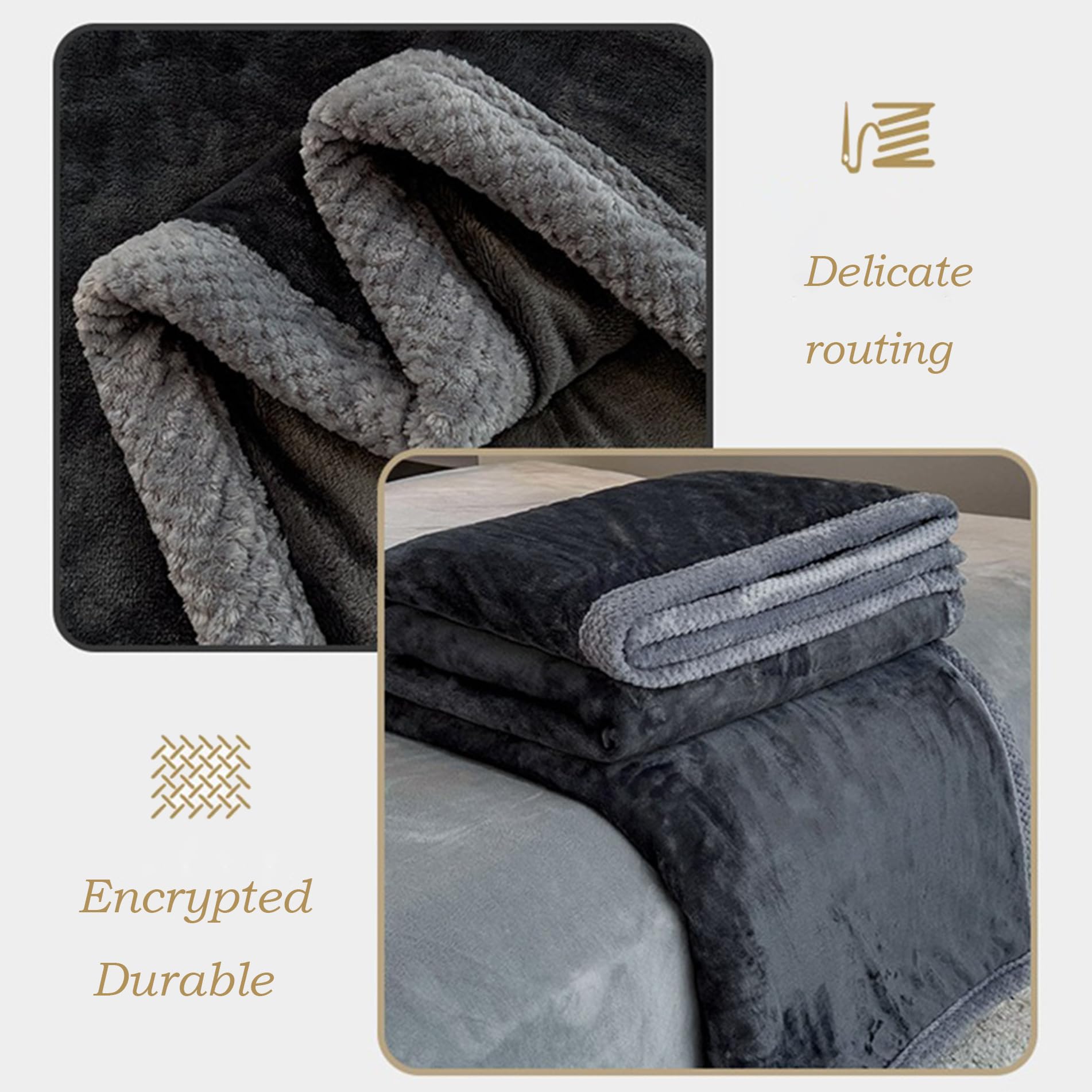 ARTGOS Fleece deken sofa plaid, veelzijdige effen deken
