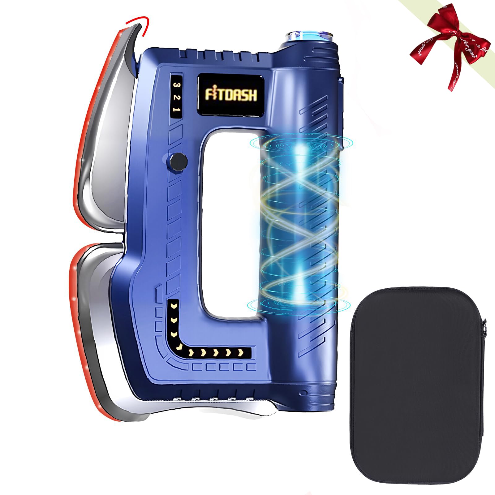 Heated Muscle Scraper 2026 New Upgrad with Oversized Handle for Effortless Grip & Smooth Controlled Force, Muscle Scraper Tool Electric Fascia Knife Multifunctional Massage Tool Gifts for Family Blue