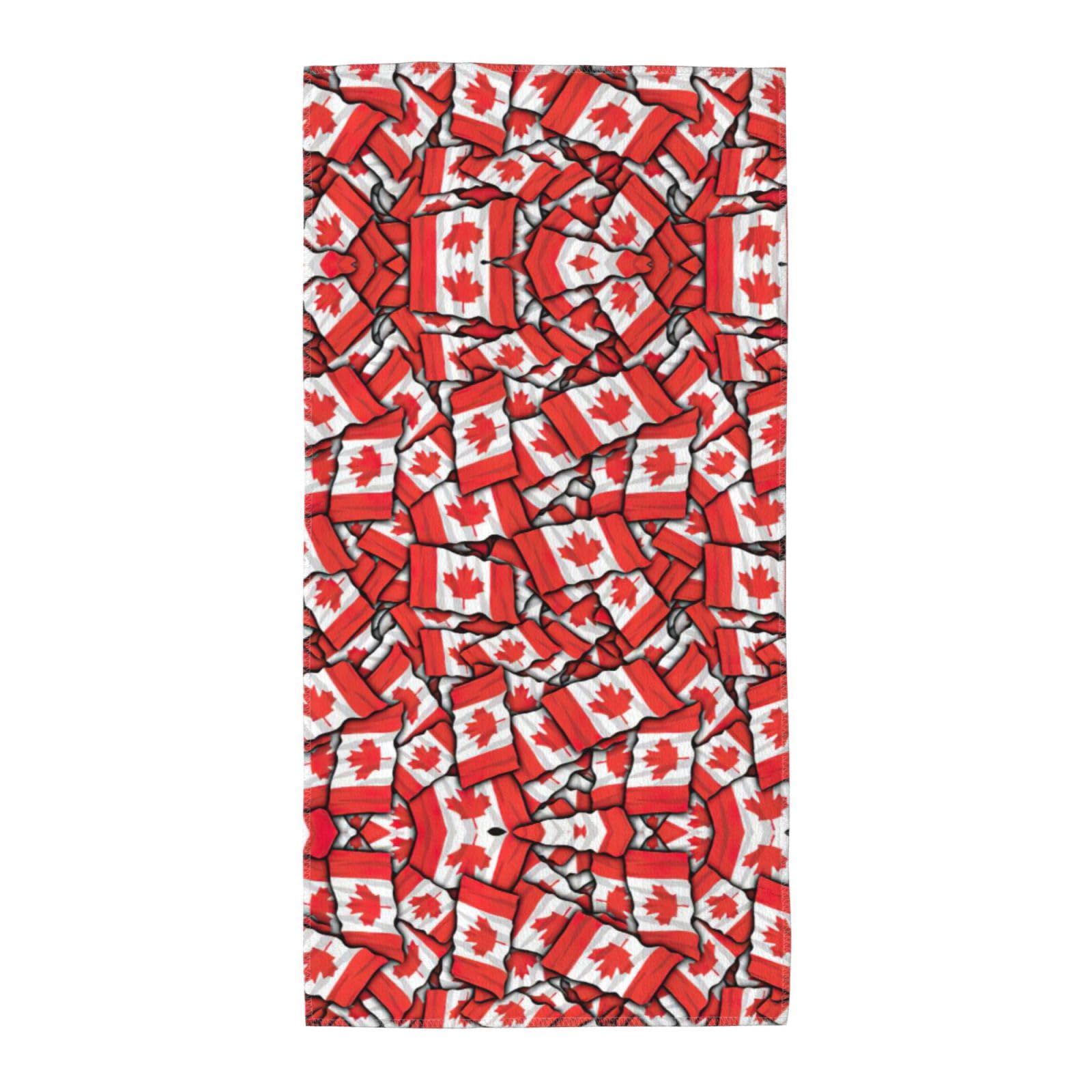 WYCZHY Canadian Flag Printed Quick Dry Beach Towel For Camping Travel Vacation