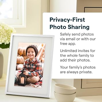 Skylight Digital Picture Frame 2 10 Full HD Touchscreen, Classic White