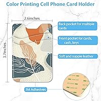 Vista 2 de Cartera para teléfono celular, tarjetero de cuero, se pega en la parte posterior del teléfono y la parte posterior del teléfono, funda para tarjetas