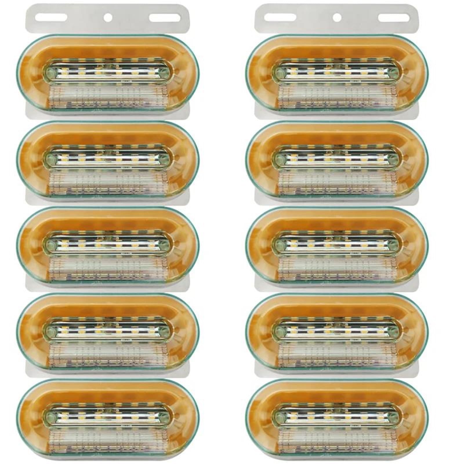 Autopartes Luces Indicador Lateral 24V Luces Externas Lámpara Indicadora Señal Luz Trasera Advertencia Para Remolque Accesorios Para Camión 10 Uds