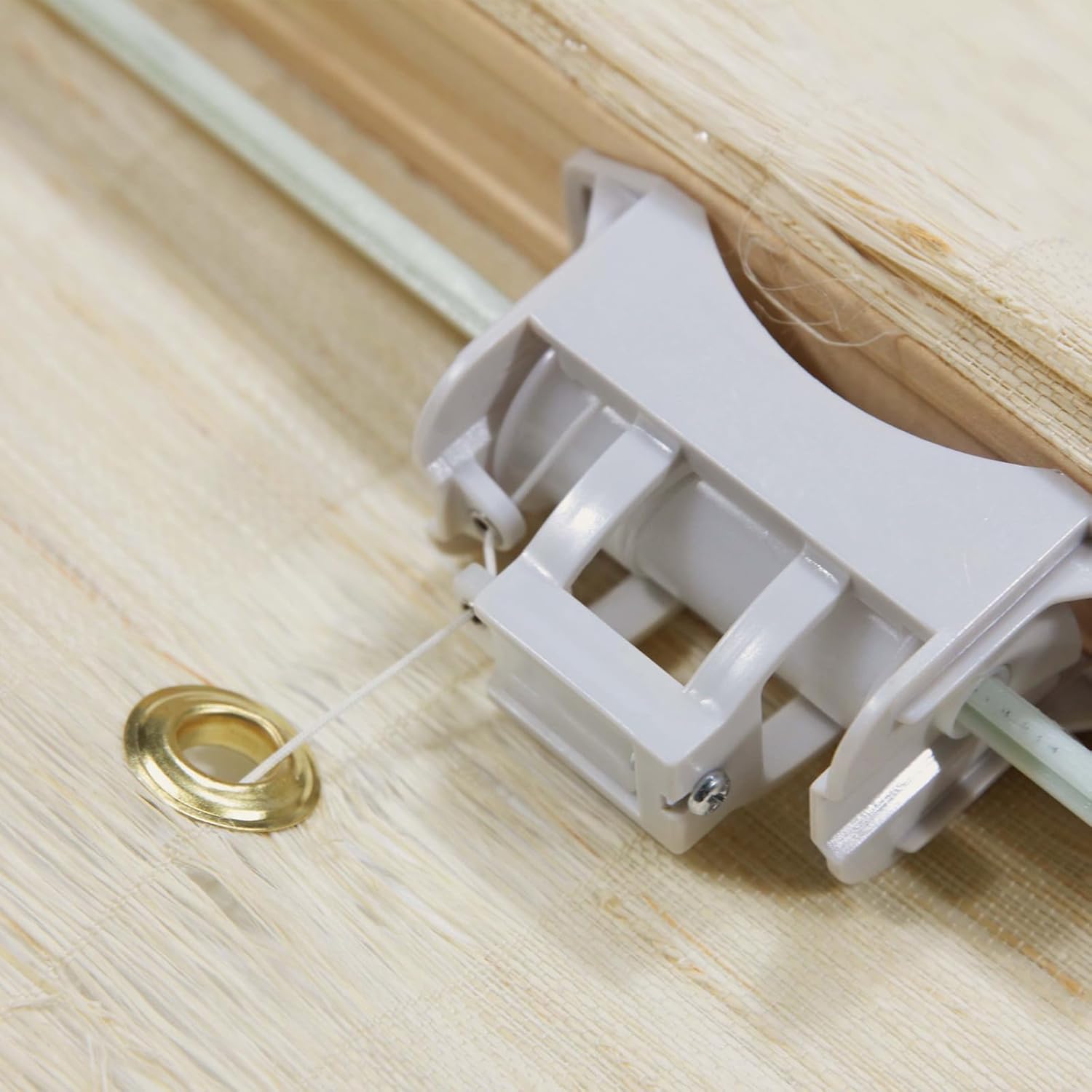 Custom Cordless Roman Shades with Valance, Window Treatment Light Filtering Control Natural Flax Woven Blinds for Home, Patio Doors, 28-White